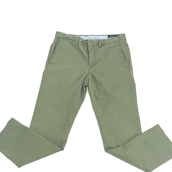 Polo Ralph Lauren Bedford Stretch Straight Fit Chino Pant | Green | Size 33X32 - Picture 9 of 14
